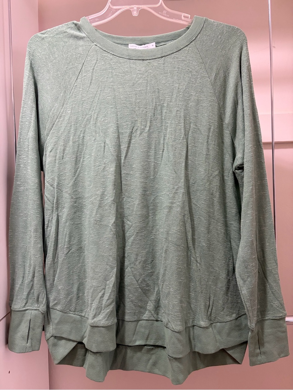 Threads 4 Thought Women’s Light Green Crewneck Sweater